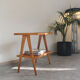 Beech wood coffee table, restored, Italy 50s