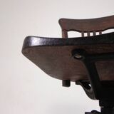 Oak desk chair, studio chair, height adjustable, 1930s