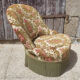 Toad armchair, velvet tapestry vintage patterns, 50s
