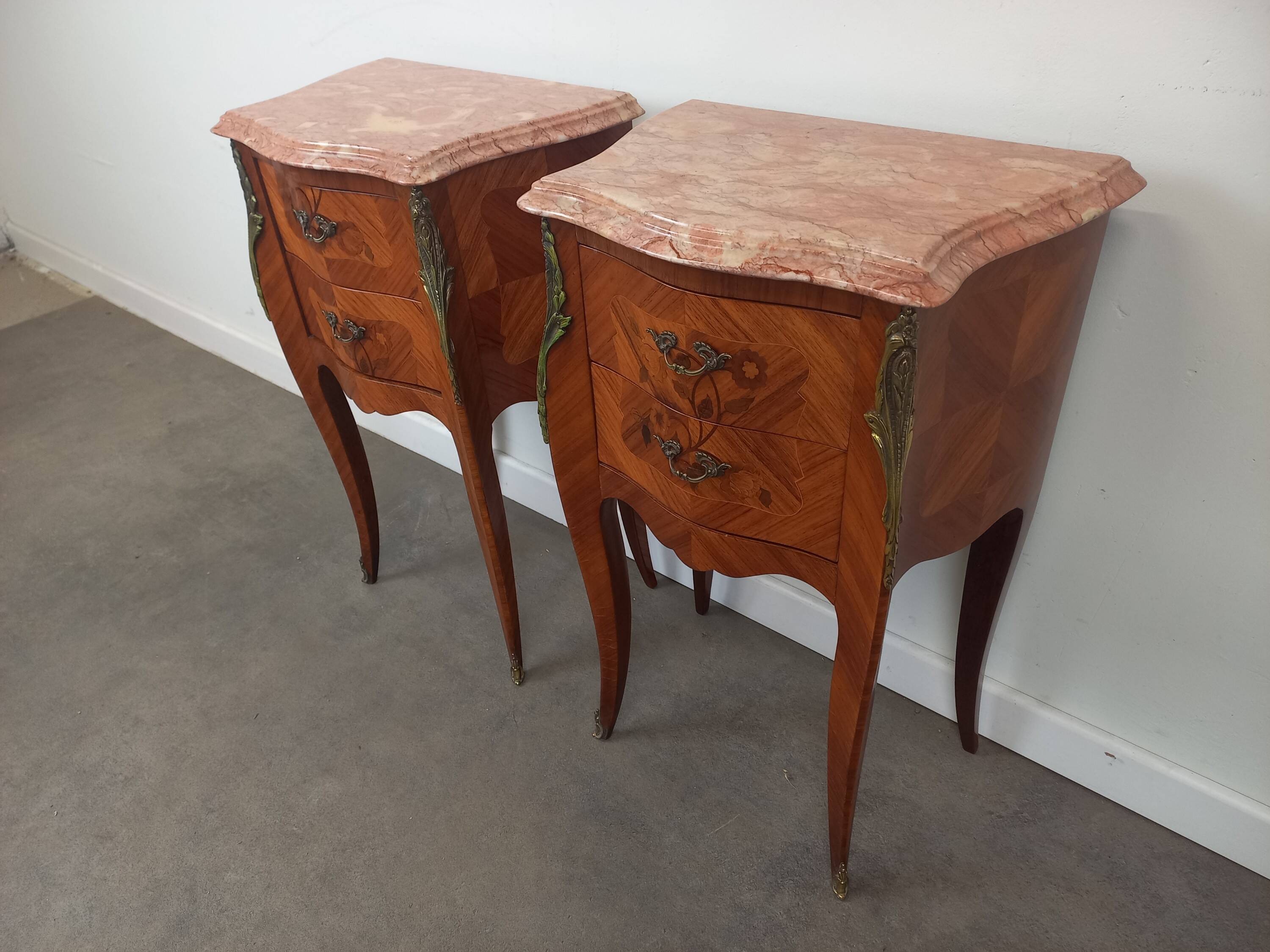 Pair of Louis XV style bedside tables
