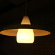 Granite metal & opaline hanging lamp 1950
