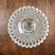 Large antique molded glass candlestick