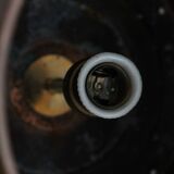 Industrial copper chandelier with patina France 1960