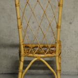 rattan and bamboo table and chair