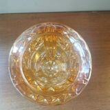 Art deco vase in orange iridescent glass