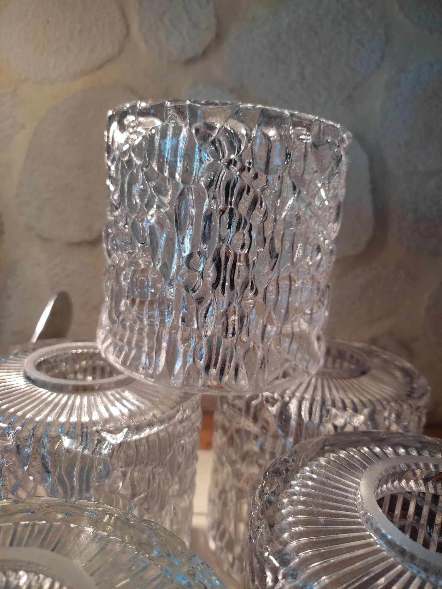 Tulipe en verre moulé