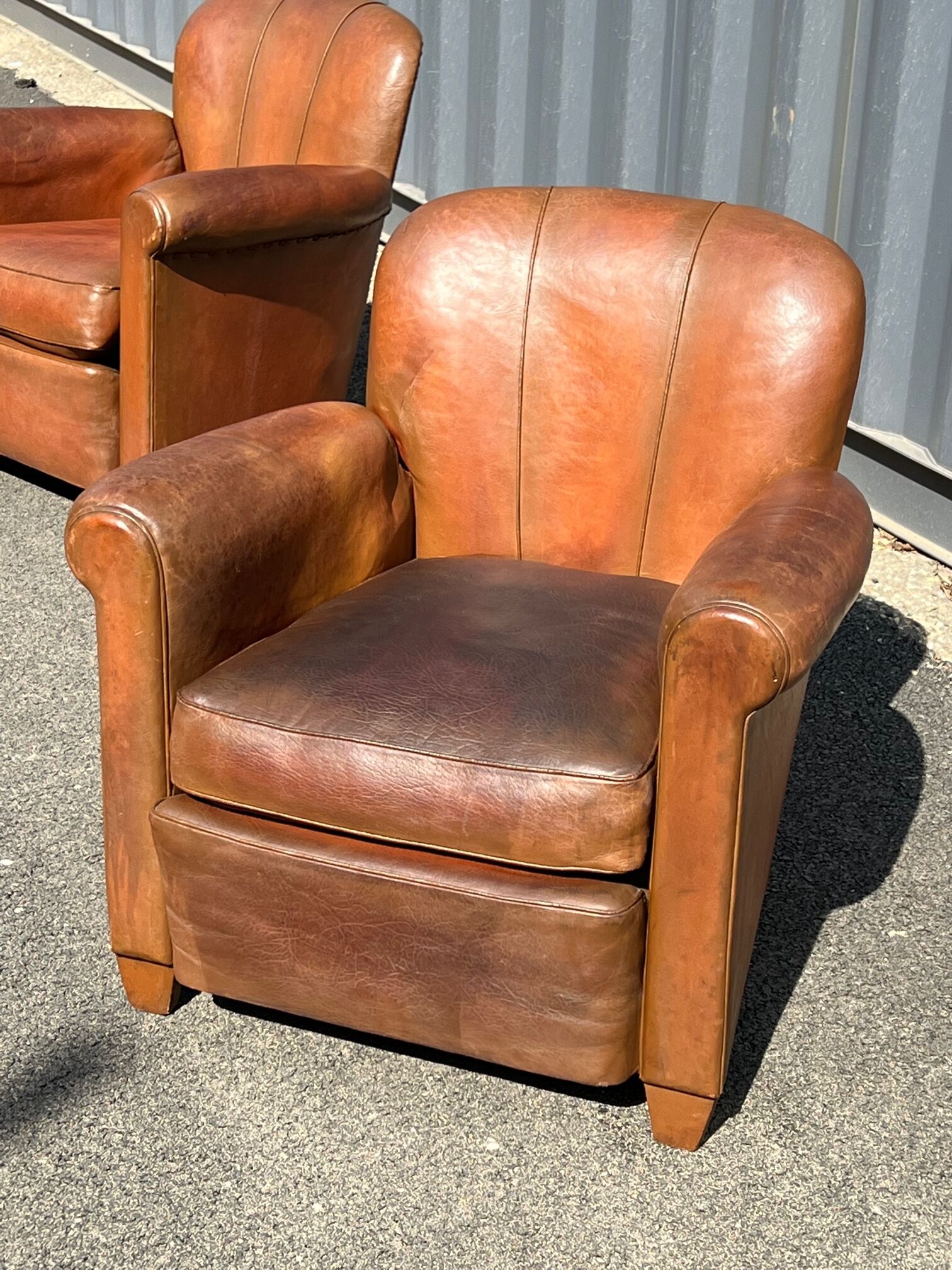Leather clubs pair from the 1950s