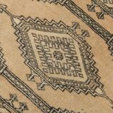 3x10 Cream Black Vintage Persian Runner Rug, 76x303Cm SK 20938