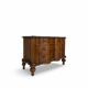 antique walnut serpentine commode