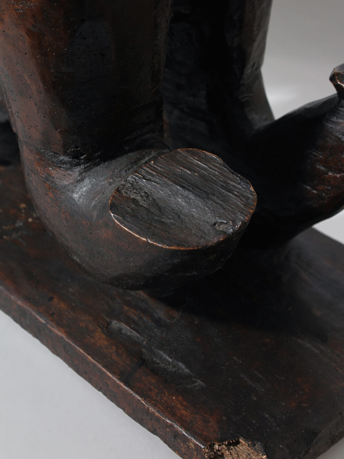 Large African Ashanti Figural Stool