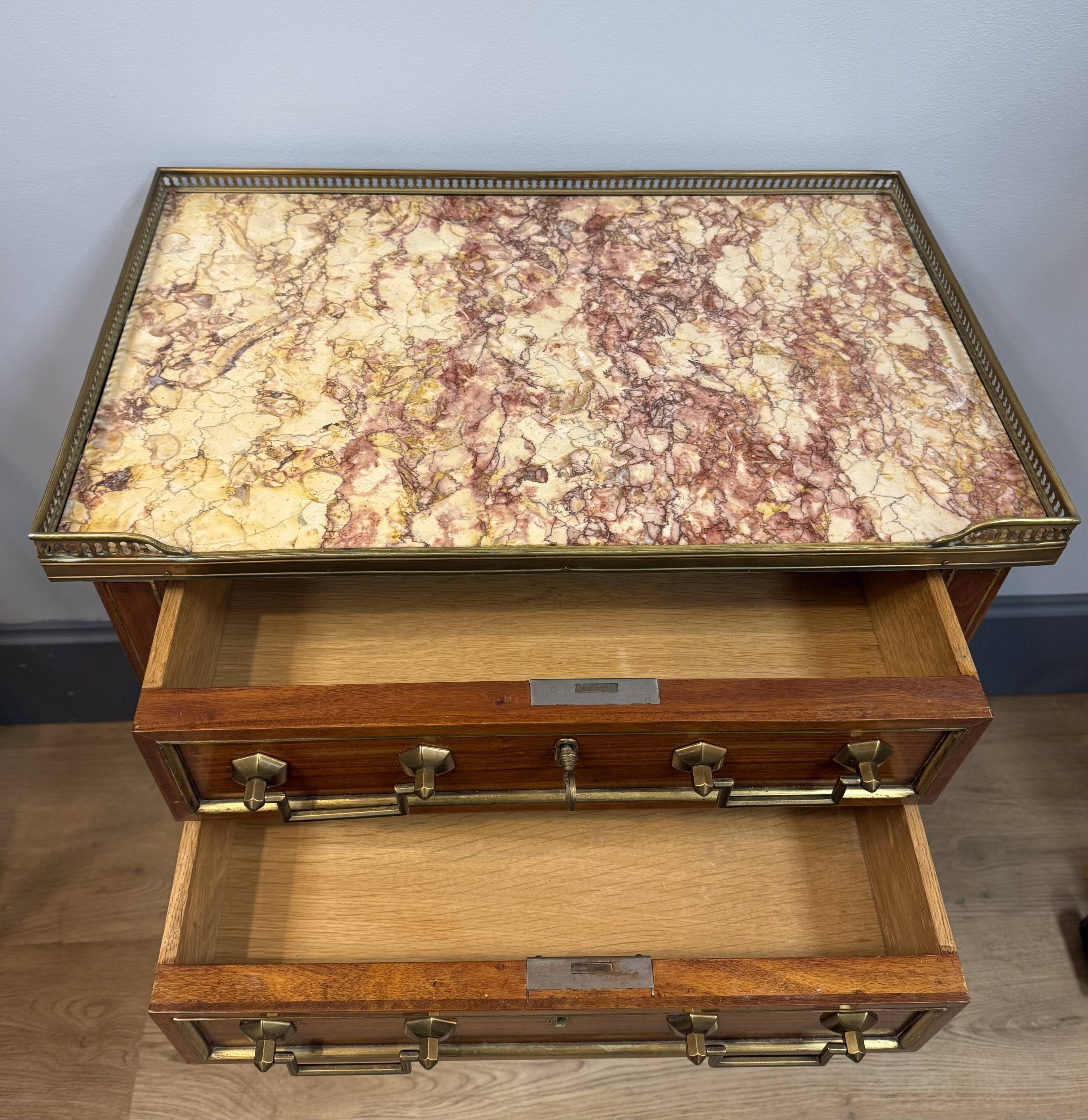 Mahogany chiffonnier in Louis XVI style.