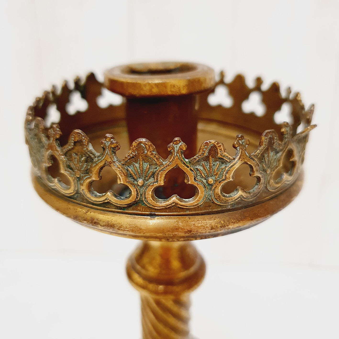 Brass church candle holder