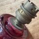 Art Deco burgundy red ceramic wall lamp