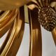 Brass and chrome pineapple chandelier, 1970s
