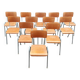 Set of 12 vintage industrial chairs