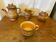 Antique tea coffee set vallauris vintage beige ceramic #c644