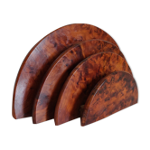 Art deco letter holder thuya root