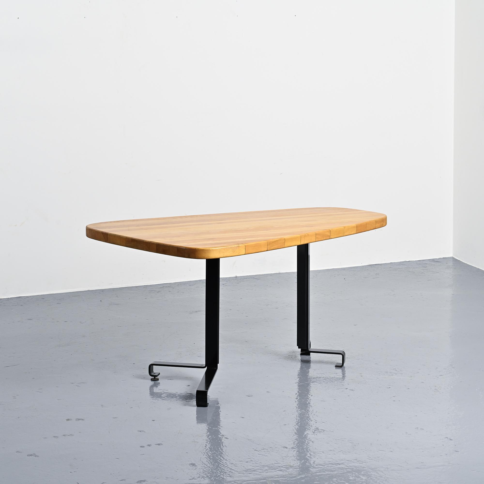 Free-form table by Charlotte Perriand, Les Arcs around 1986.