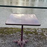 Antique cast iron bistro restaurant pedestal table - 1900s