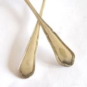 Set of 2 silver-plated teaspoons with C&L filigree, 14.5 cm
