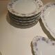 Table service 31 pieces in porcelain. Floral polychrome pattern