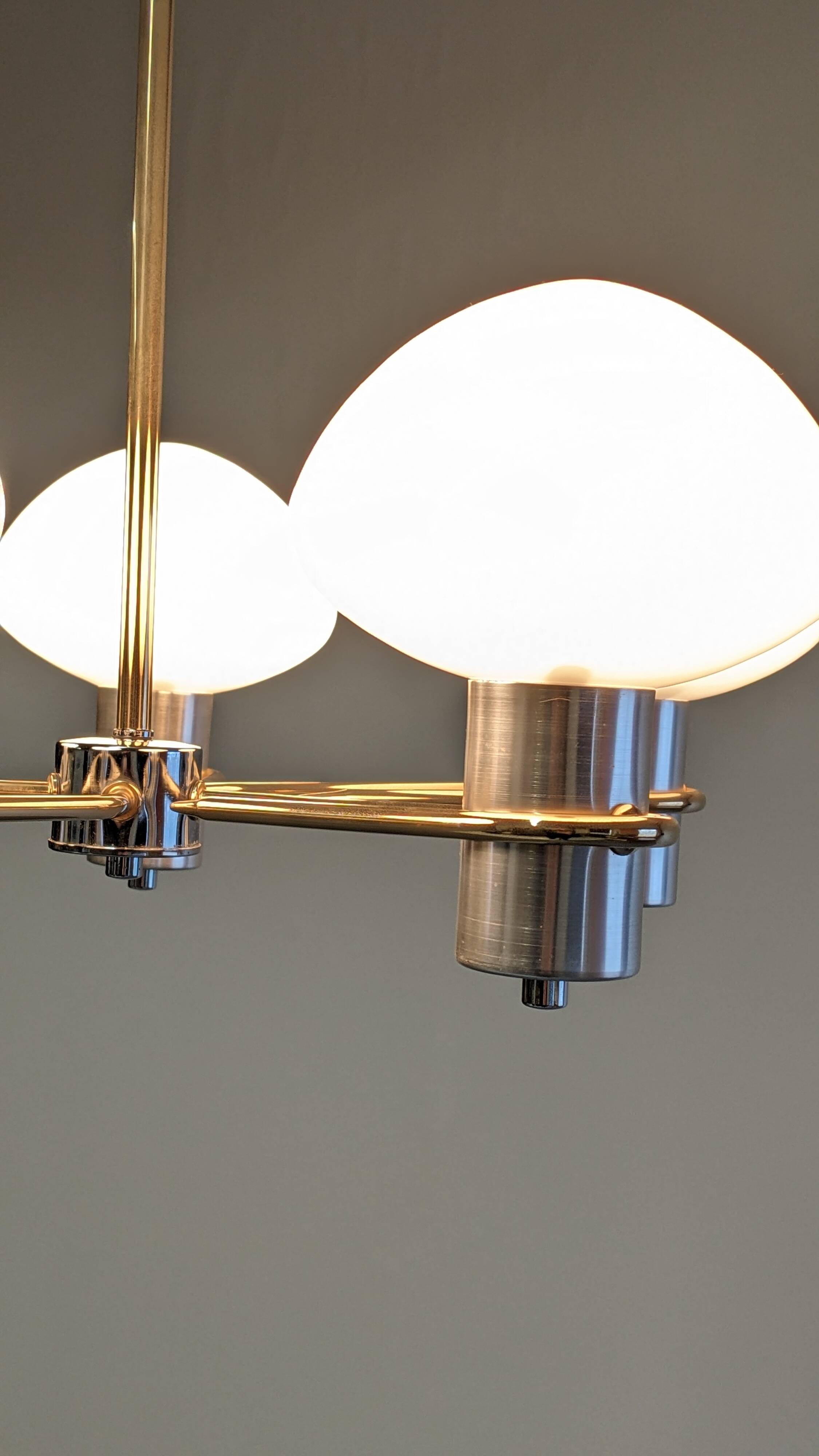 Space age chandelier with 5 lights from the 60s/70s