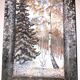 Acrylic painting on marbled paper. Russia. Year 1960.