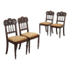 Antique neo-Gothic mahogany chairs, Italy, 19th century