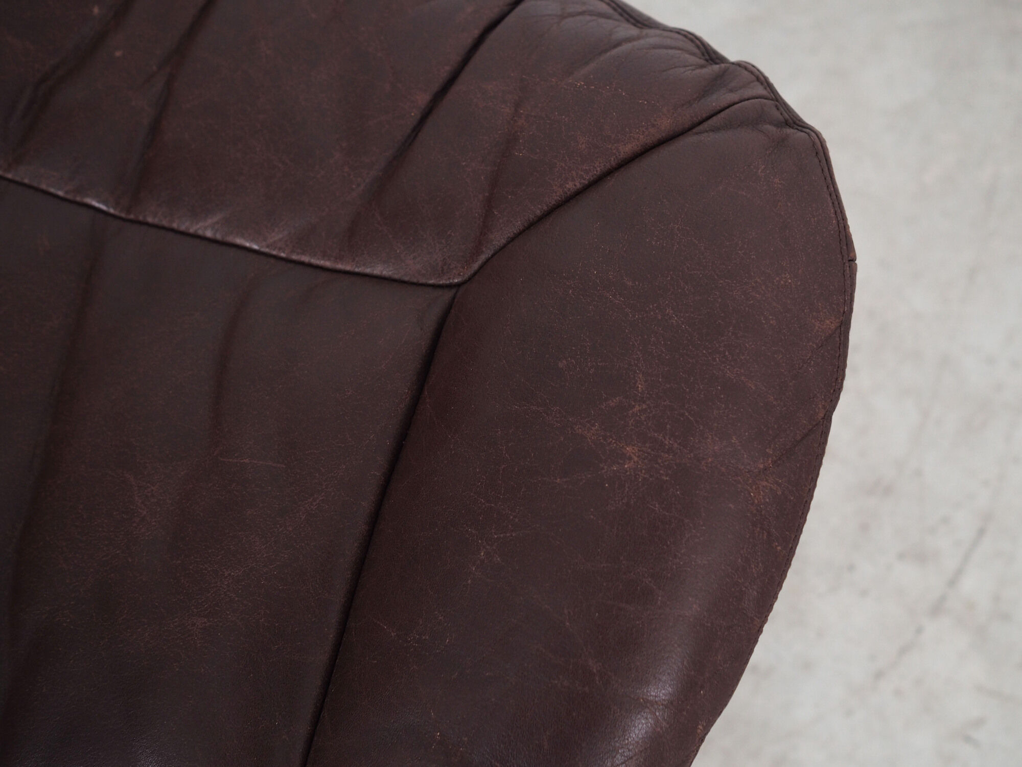 Leather footstool H.W. Klein 1960