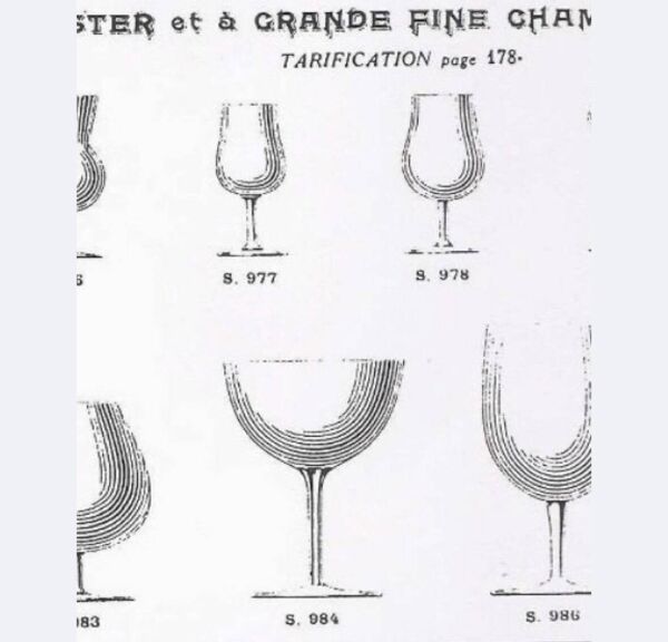 2 tasting champagne glasses Baccarat