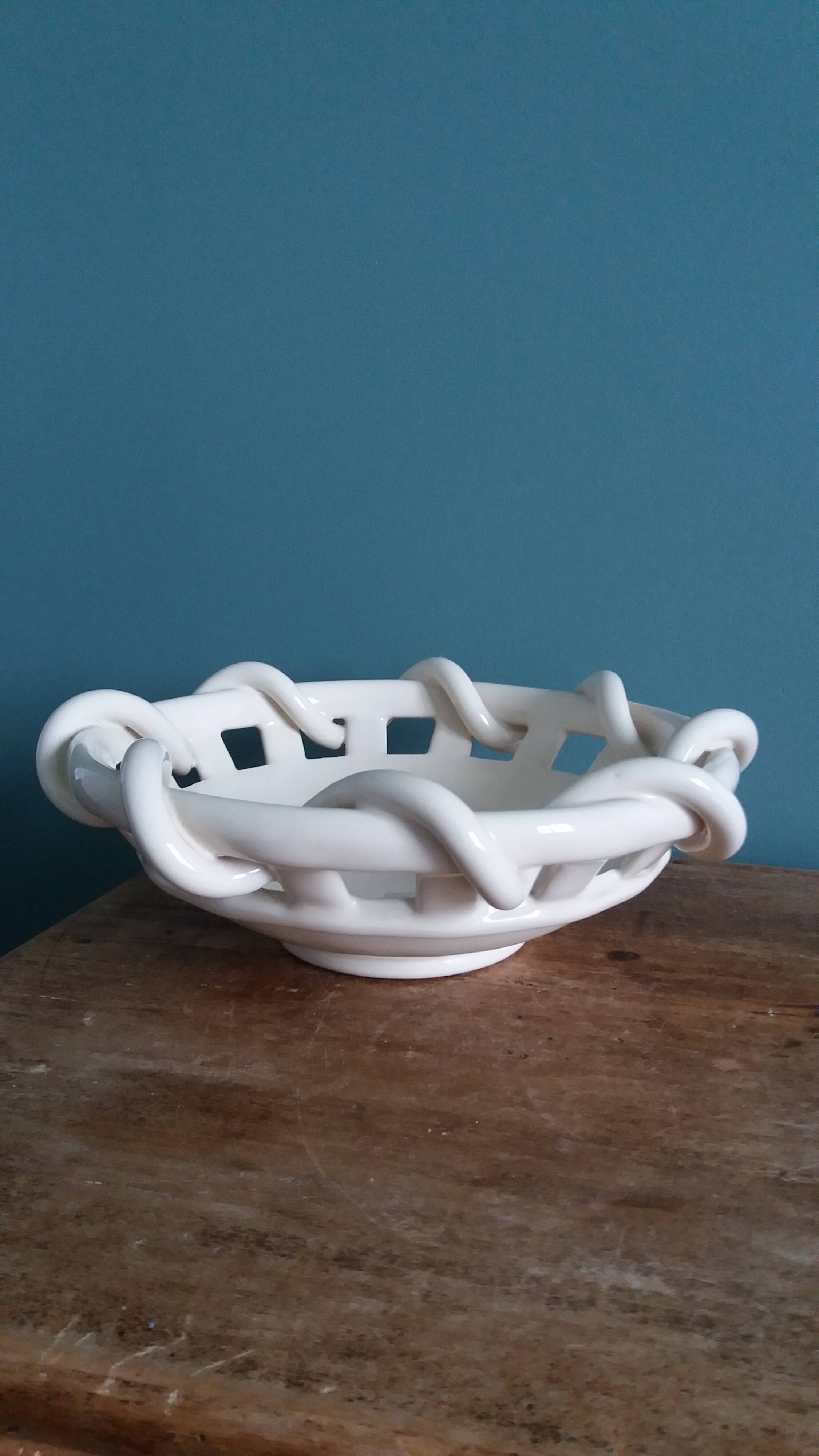 Woven ceramic fruit bowl Anthéor