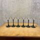 6 80's black and white stemmed glasses