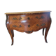 Curved chest of drawers in Louis XV style marquetry
