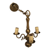 Vintage bronze ceiling chandelier.