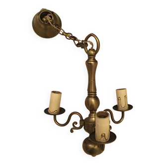 Lustre plafonnier bronze vintage .