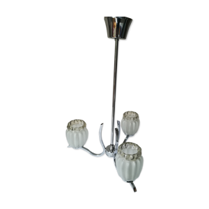 lustre 3 bras chromé