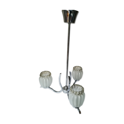 Lustre 3 bras chromé