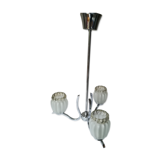 3-arm chrome chandelier