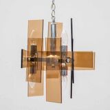 Lampes en verre orange six ampoules