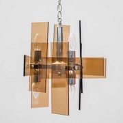 Lampes en verre orange six ampoules