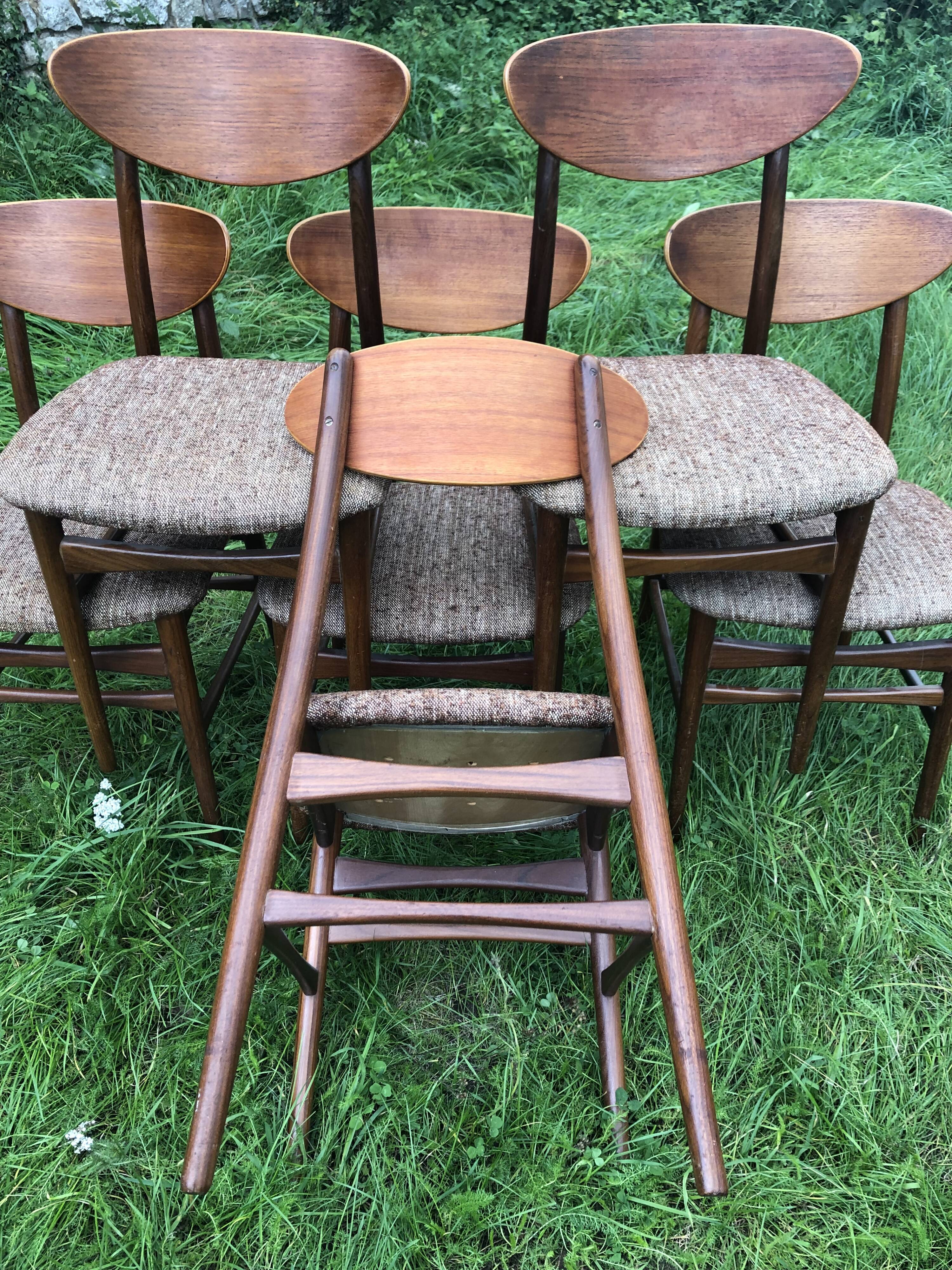 Scandinavian chairs vintage teak 60s