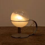 Italian Design table lamp made of chrome with glass, 1960