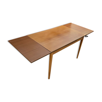 Table vintage des années 60 avec deux rallonges
