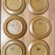 Set of 6 CNP Village stoneware fondue plates