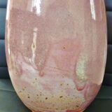 Pebble-shaped ceramic vase, signed