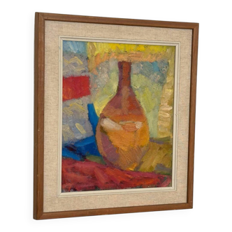 Swedish Oil on Canvas – “Vase”  by Britta Ringvall