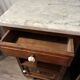 Set of 2 vintage wooden bedside tables with marble.