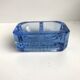 Salt shaker in electric blue molded glass
