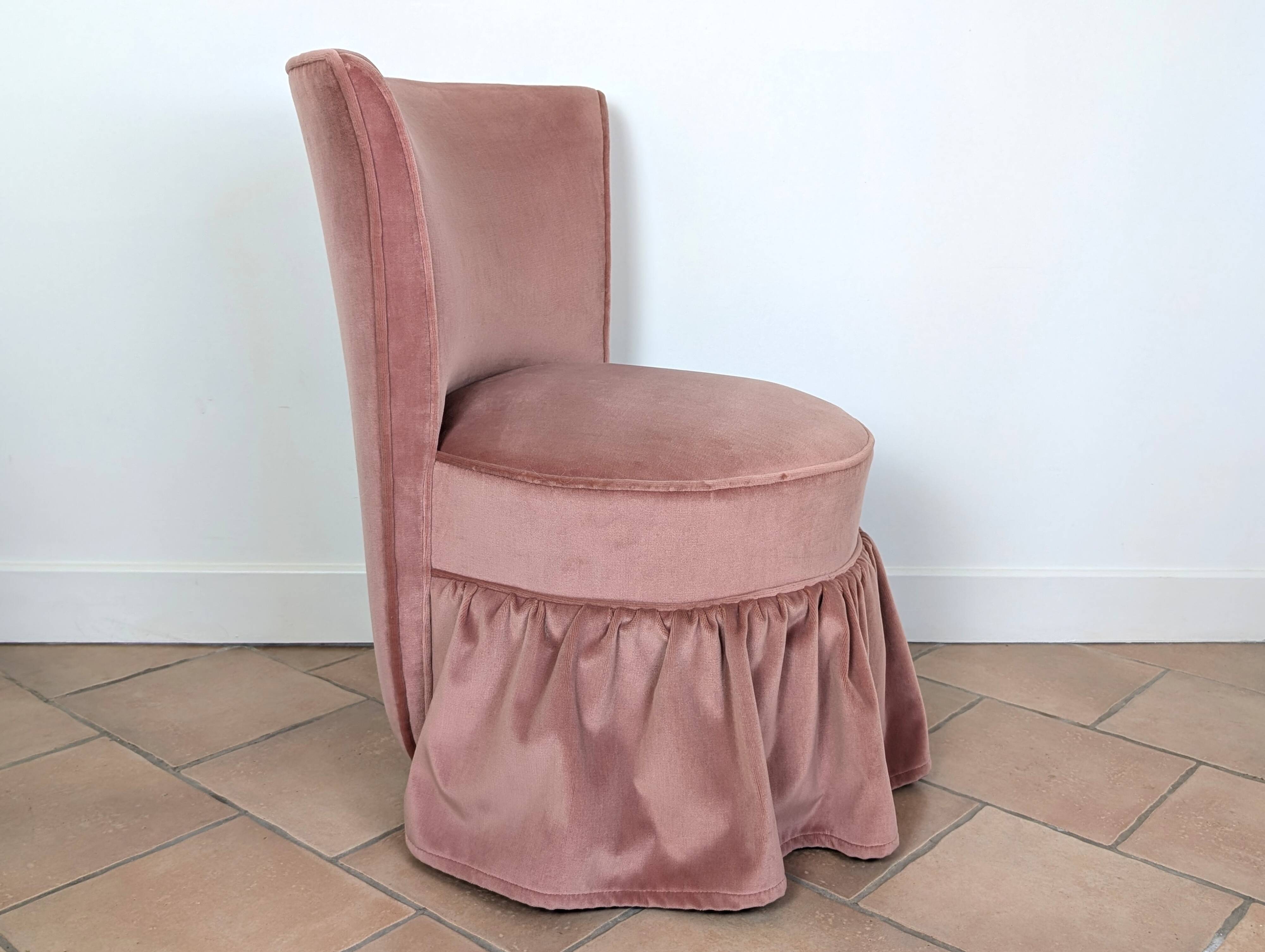 Fauteuil crapaud en velours