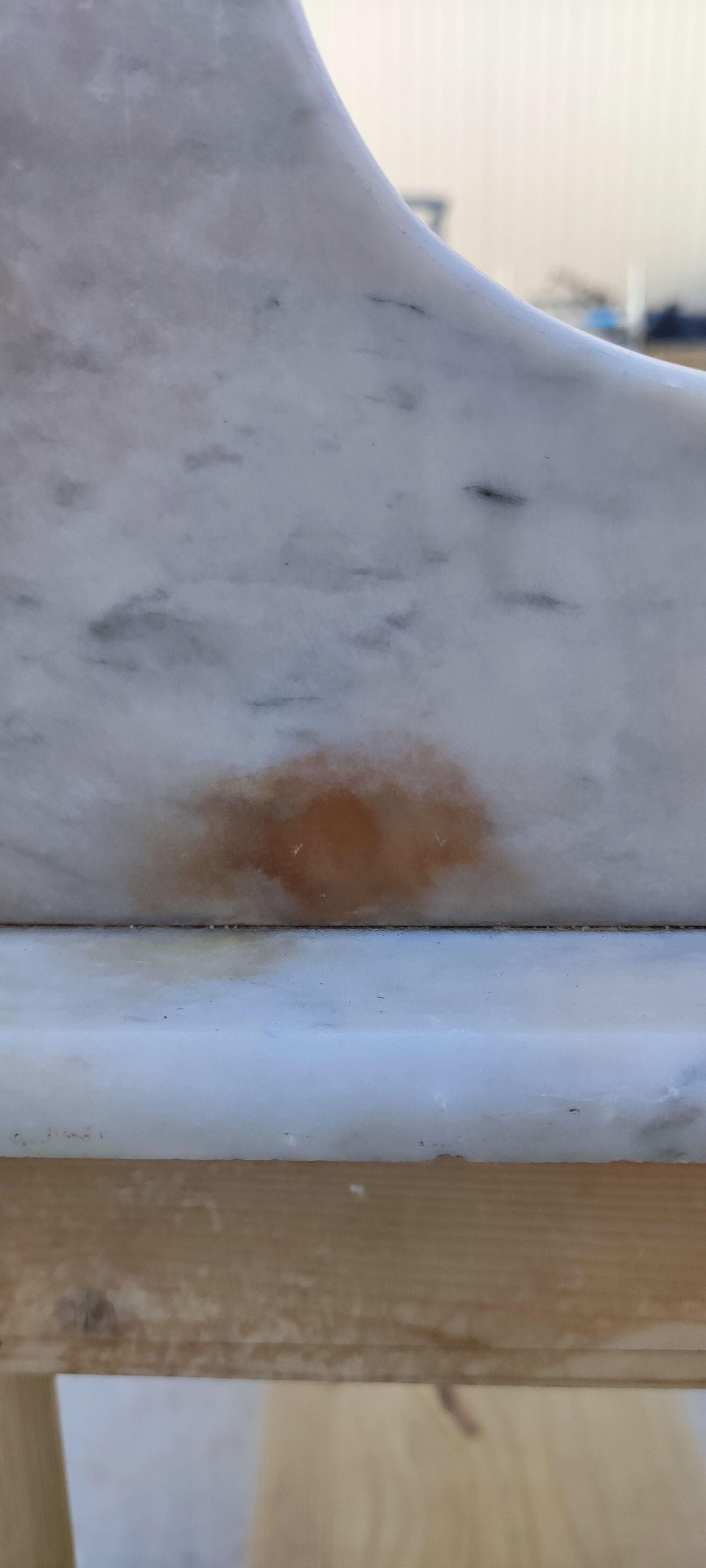 Toilet furniture marble top and pine base